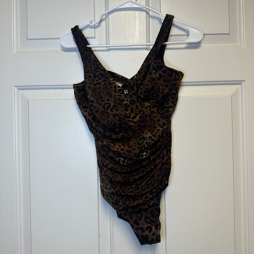 Miraclesuit Vtg Animal One Piece Swimsuit Womens Size 10
